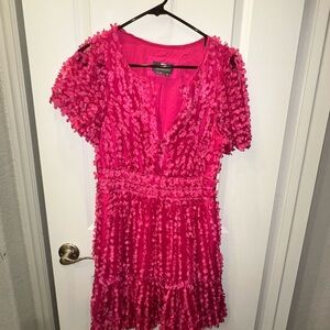 Anthropologie Somerset Fuchsia Mini Dress
